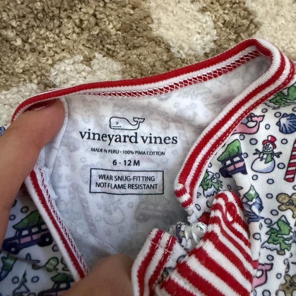 Vineyard Vines Christmas Sleeper Onesie 6-12 months
